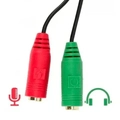 Cabo Adaptador P3 Macho x 2 P2 Femea Fone Microfone -5+