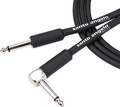 Cabo de Guitarra Angel 0,30mm Conector P10/p10 90º 10ft 3,05 Metros Preto