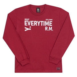 Camiseta Manga Longa Everytime Vermelha Randa Mundu - Masculina