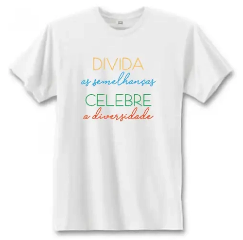 Camiseta Celebre a Diversidade  - Adulto Masculino
