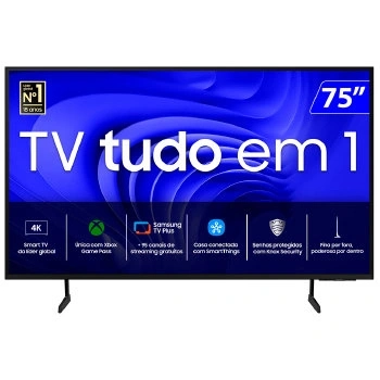 Tv 75p Samsung Crystal Smart 4k Comando Voz - Un75du7700gxzd