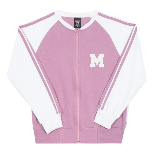 Jaqueta Moletom Peluciada Zíper Uva Randa Mundu - Feminina