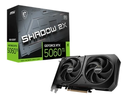 Placa De Video 8GB Rtx5060ti Geforce Nvidia Msi Shadow 2x Oc Plus 8GB Gddr7 128 Bits - 912-v536-023