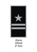 Divisa de Gola Aluno Oficial 2° Ano (Emborrachado) PM
