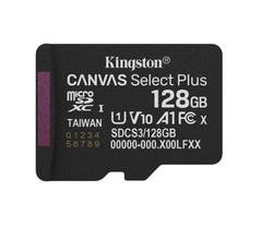 Cartão de Memória, Kingston, Micro Sdxc, 128GB, Canvas Select Plus GEN3 C/ Adaptador - Sdcs3/128GB