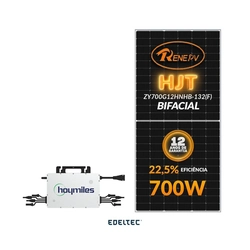Gerador Edeltec Solar Micro Hoymiles 2,80 Kwp Mon. 220v Colonial (2k/700w Bifacial)