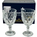 Conjunto de Taças Cristal Ecológico Diamante 330ml Com 6 Peças Transparente - Bela Flor