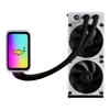 Water cooler Hyte Thicc Q60, c/ LCD 5, ARGB, 240mm, 2x120mm, Black/White - FAN-HYTE-Q60-BW