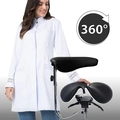 Cadeira Mocho Ergonômico Exclusiva 360° Graus Com Apoio e Suporte Preta