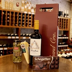 Kit de Presente Queijo e Vinho