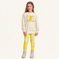 Conjunto Blusão Malha e Legging Fresh Mood Amarelo Fakini - Feminino