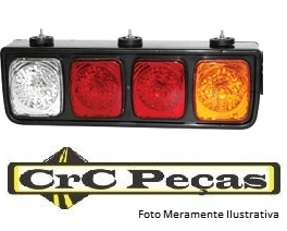 Lanterna Traseira Padrão Guerra Metalizada - Lado Direito