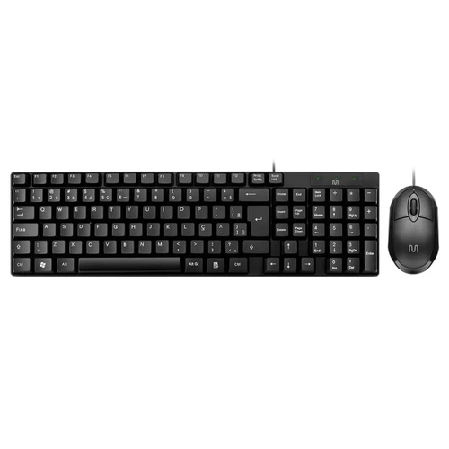 Teclado e Mouse Com Fio Usb Multilaser Teclas Chocolate - Tc309