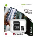 Cartão De Memória Sd Kingston Canvas Select Plus Class 10uhs-I 256gb Micro+Adaptador - Sdcs2/256gb