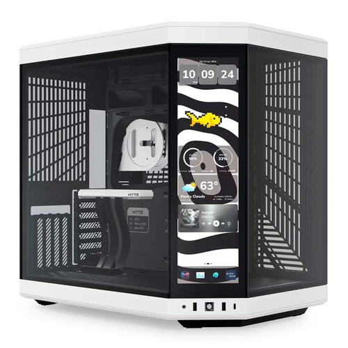 Gabinete Gamer Hyte Y70 Touch Infinite, mid Tower, s/fans, Display Touch 14,5, Panda - CS-HYTE-Y70-P