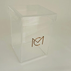 Porta objetos M com tampa - Logo alto relevo inicial ou desenho