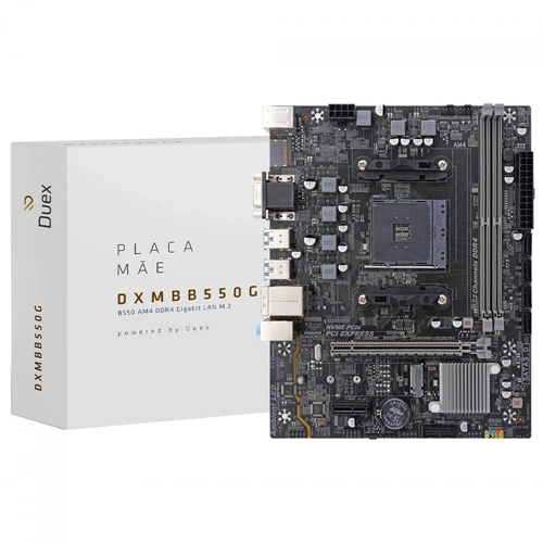 Placa Mãe Duex DXMBB550G, Chipset B550, AMD AM4, mATX, DDR4, Preto - DXMBB550G