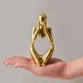 Estátua Decorativa Figura Pensador Enfeite Mesa Sala Rack Cor Dourado D