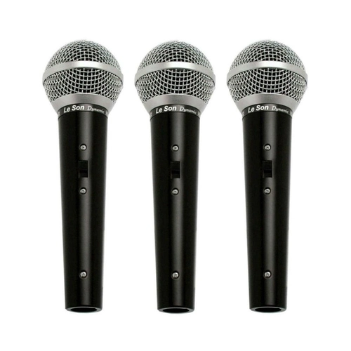 Microfone Ls 50 Dinamico Kit Com 3 Unidades
