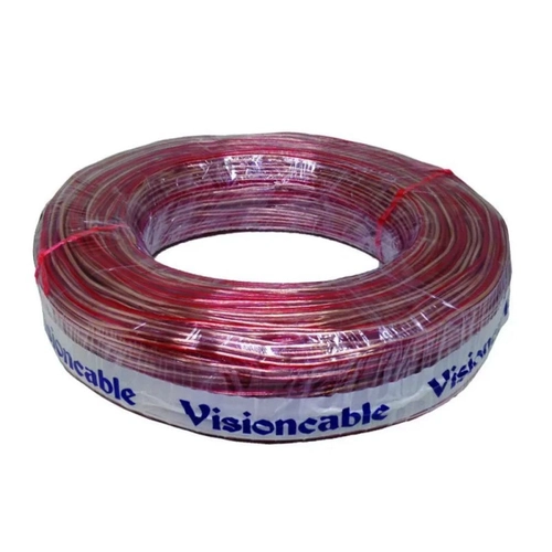 Cabo Visioncable 9.00mm Som Profissional Cristal Vermelho - 25 Metros