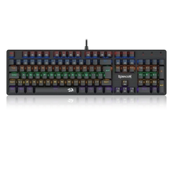 Teclado Mecânico Gamer Redragon Valheim Rainbow Preto Switch Azul - K608-r Pt-blue