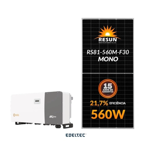 Gerador Edeltec Solar Solis 125,44 Kwp Tri. 380v Solo (110k/560w)