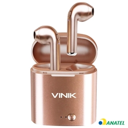Fone de Ouvido Vinik Bluetooth Tws True Wireless - Easy W1+ Dourado