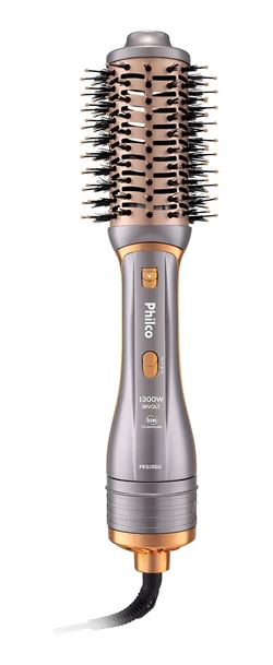 ESCOVA SECADORA PHILCO 1300W S19SG COM 3 ACESSÓRIOS COR PRATA