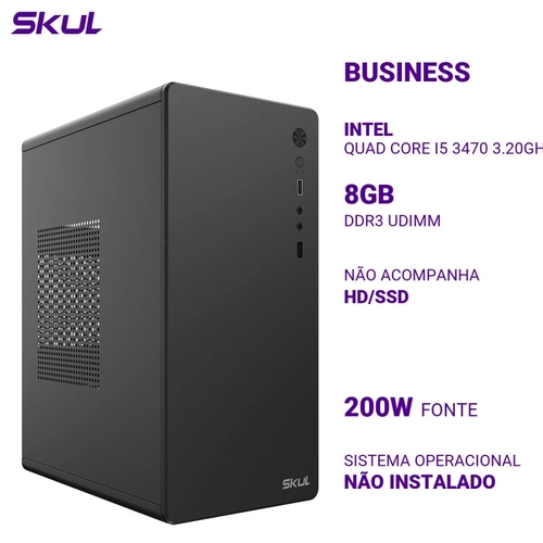 Computador B500 Quad Core I5 3470 3.20ghz Memória 8gb Ddr3 Sem Hd/ssd Fonte 200w