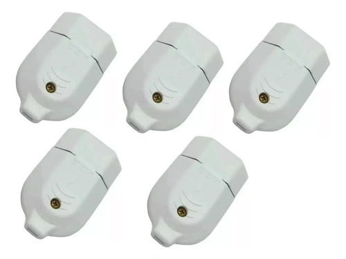 Kit 5 Plugues Fêmea 2p+t 10a 250v Branco - Avanci Brasil