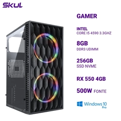 Computador 5000 Core I5 4590 3.3ghz Memória 8gb Ddr3 Ssd 256gb Nvme Rx 550 4gb Fonte 500w  Windows 10 Pro