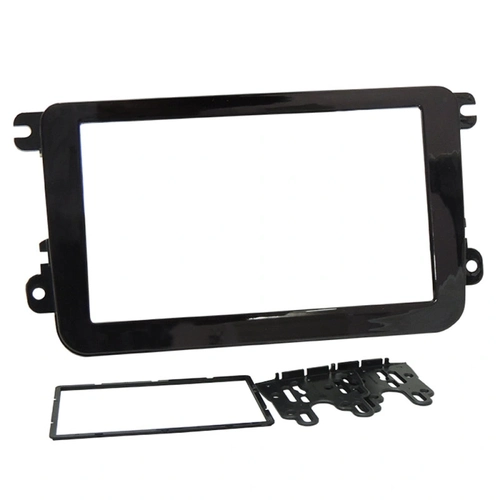 Moldura Fiamon 2 Din Vw Jetta/amarok/novo Fusca 2012 Em Diante/tiguan 2007-2010/ Gol G7 Black Piano