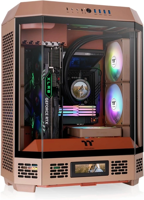 Gabinete Gamer Thermaltake The Tower 600, Painel de Vidro, Mid-Tower, 2x Fans 140mm, Gravel Sand - CA-1Z1-00MGWN-00