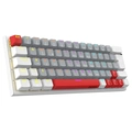 Teclado Mecanico Gamer Pcyes Kuromori White Ghost Rainbow Switch Red - PTKMWG60RD