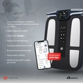 Balança Inteligente Bioimpedância Digital Corporal Relaxshop Bio Ultra Preta c/ Eletrodos – 55 Análises, Bluetooth