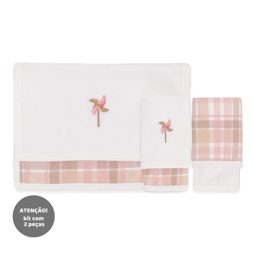 Kit de 2 Toalhas de Boca Catavento Suedine com Forro Atoalhado Feminino - Brinquedos Femininos