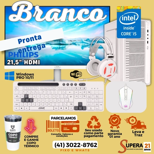 Kit pc gamer branco