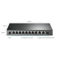 Switch Gigabit Easy Smart 10/100/1000 C/ 10 Portas (sendo 8 Poe) Tl-sg1210mpe Smb