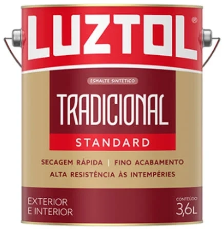 Esmalte Sintético Tradicional Brilhante Luztol 3,6lt - Platina