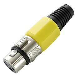 Conector Cannon De Microfone Femea Profissional Amarelo