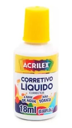 Corretivo Líquido Acrilex Escolar Branquinho 18ml