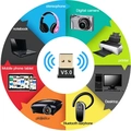 Adaptador Receptor Bluetooth 5.0 Wireless USB  Plug And Play Pc Note - Smart X