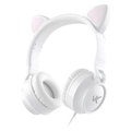 Headset Vinik Kitty Ear Orelha de Gato Branco Com Microfone - KE110B