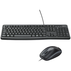 Combo Teclado e Mouse com fio USB Logitech MK120 com Design Confortável
