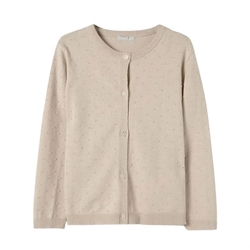 Cardigan Manga Longa Tricot Bege Hering – Feminino