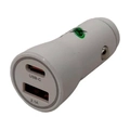 Carregador Veicular C/ 1 Usb + 1 Type-c 2.1a 30w Mod. Xc-v13 Branco