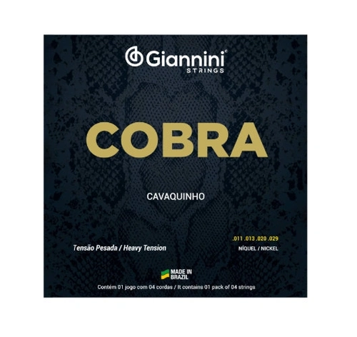 Encordoamento para Cavaquinho Aço Tensão Pesada Série Cobra Gescp