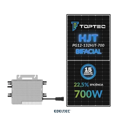 Gerador Edeltec Solar Micro Deye 11,20 Kwp Mon. 220v S/estrutura (9k/700w Bifacial)