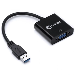 Adaptador USB Macho x VGA Femea Vinik - Vgafusbm