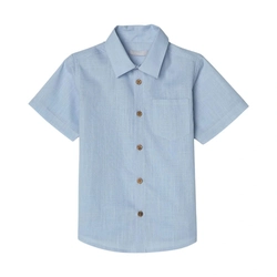 Camisa Manga Curta Azul Hering - Masculina